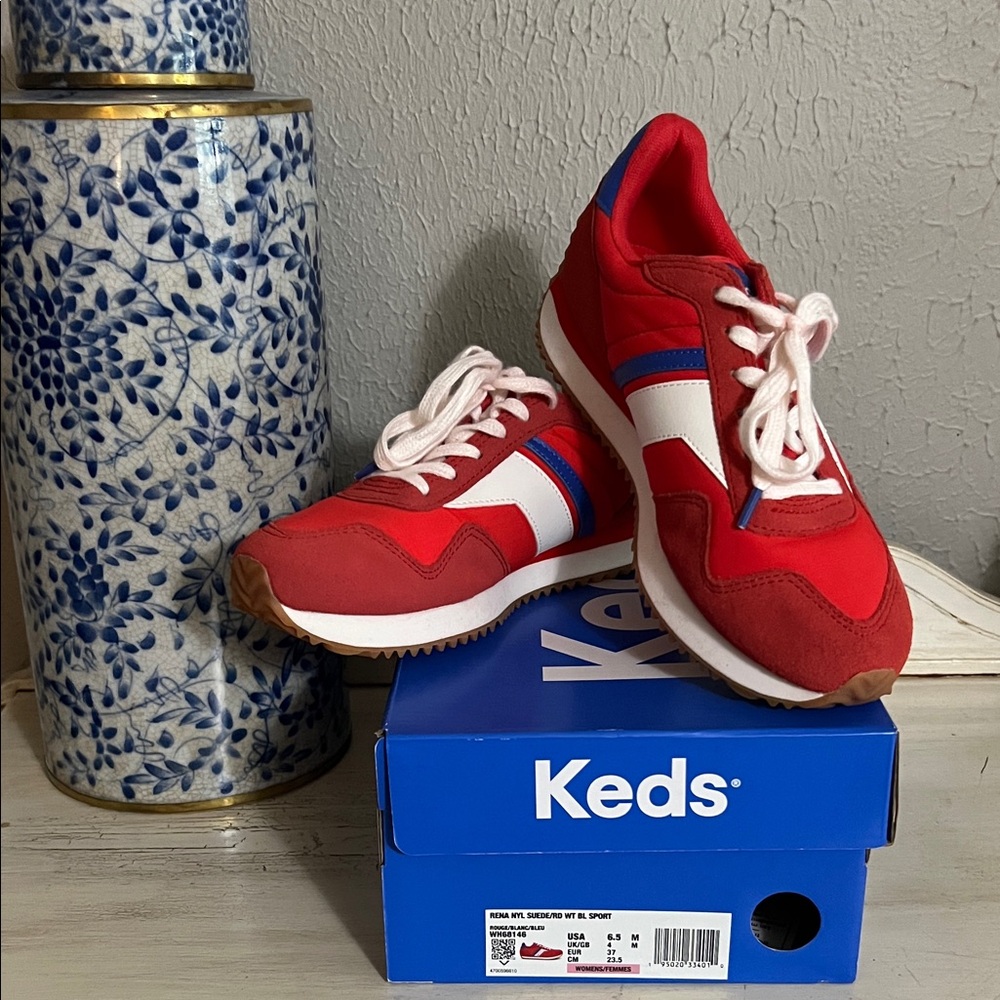 Keds Vibrant Red and Blue Sneakers